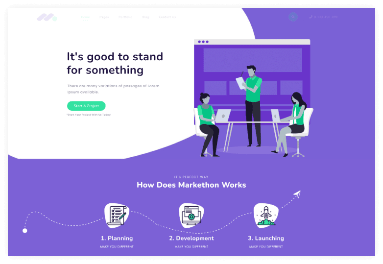Markethon - Digital Marketing Agency Responsive HTML5 Template
