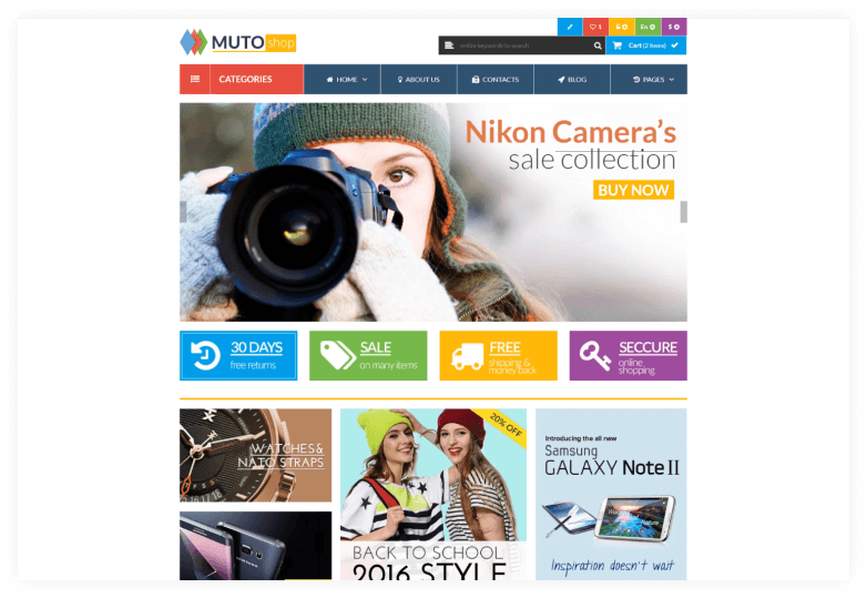 Muto - Electronics Fashion Shop HTML Template