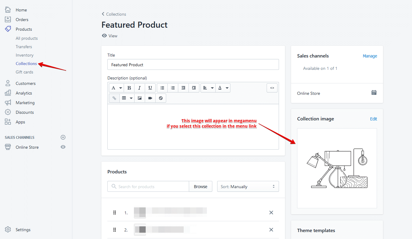 shopify mega menu setup
