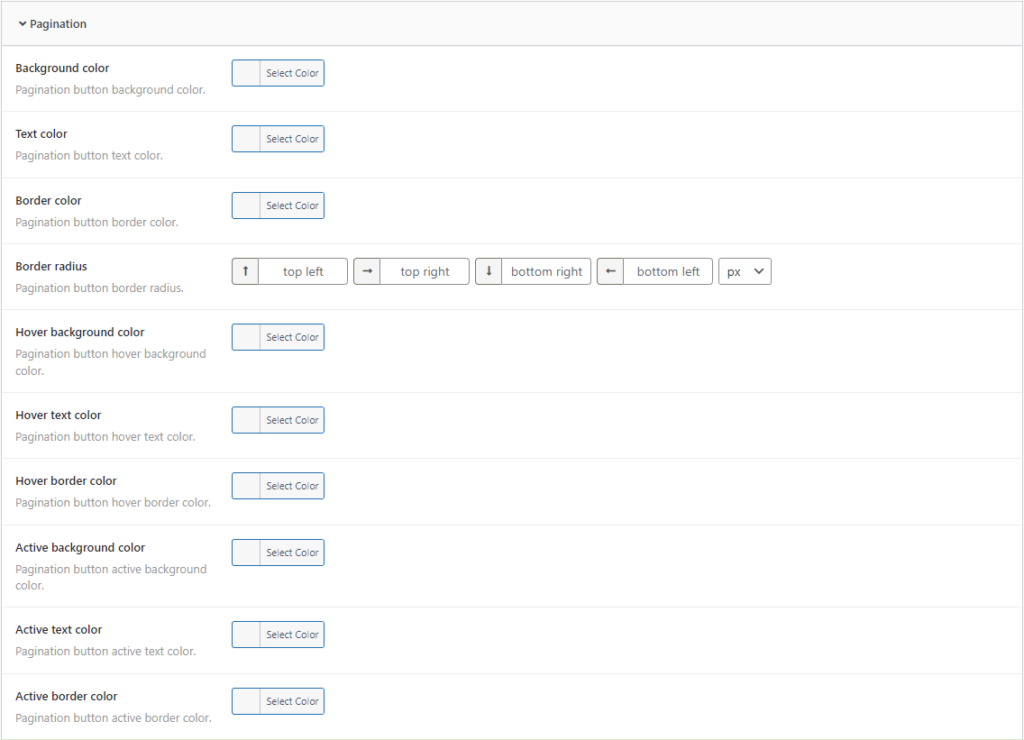 Table Pagination Design
