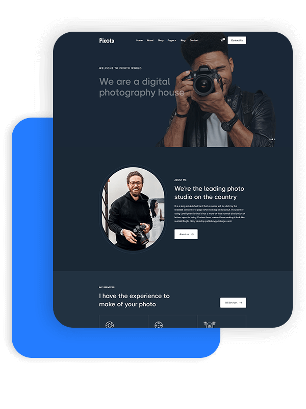 Pixoto Photography Website Template