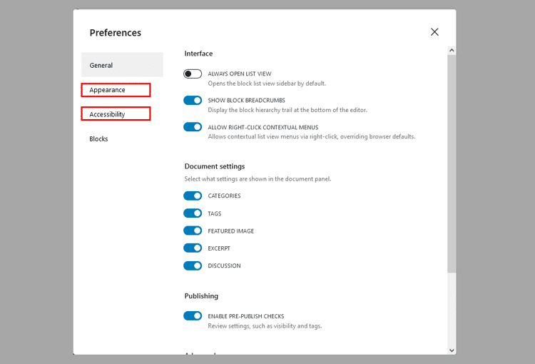 An improved Preferences panel