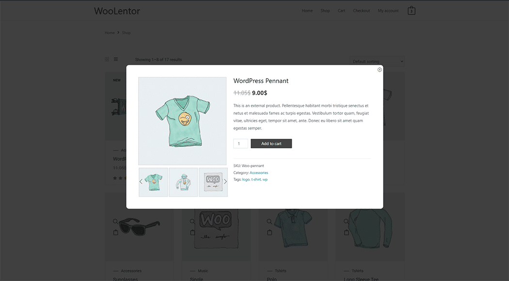 Assign the template as the quick view layout