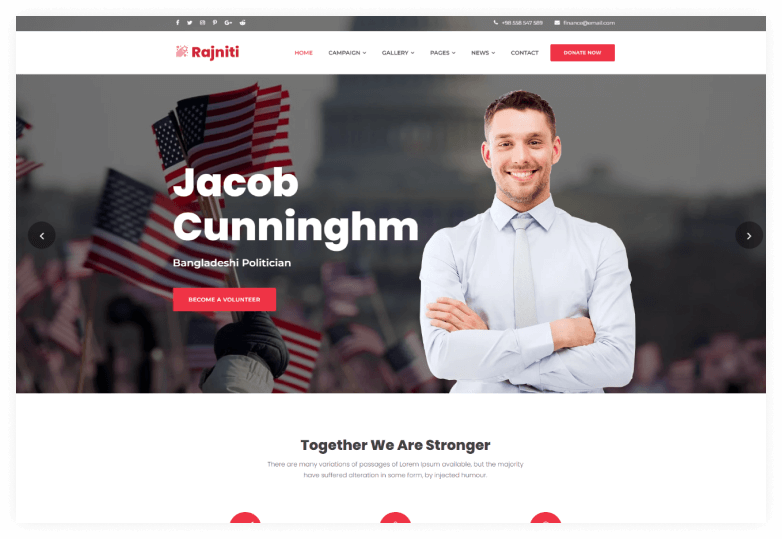 Rajniti - Political HTML Template