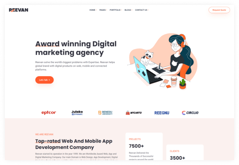 Reevan - Web & Marketing Agency HTML5 Template