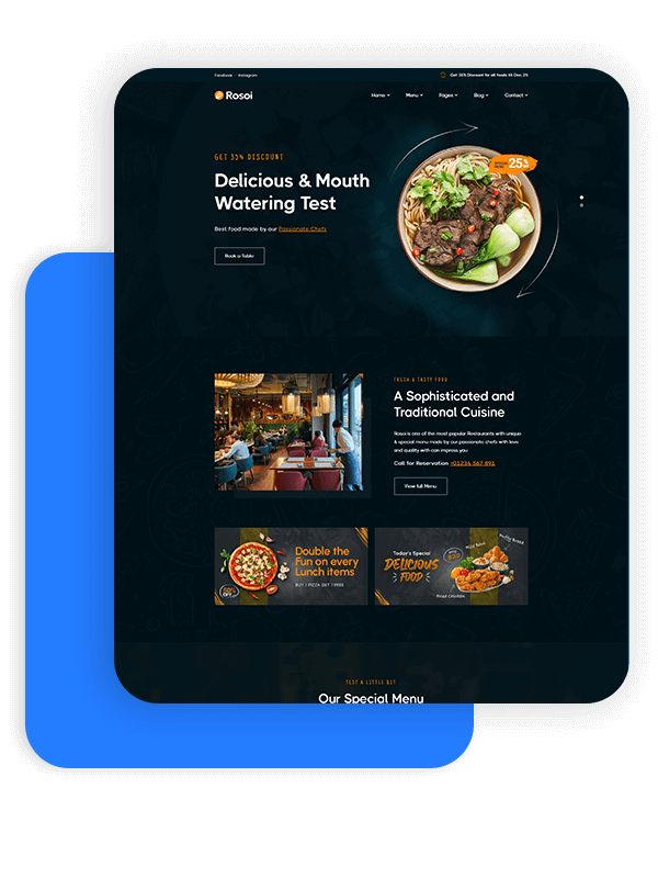 Rosoi Restaurant Website Template