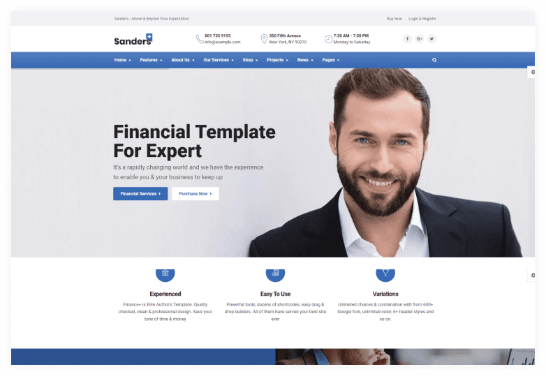 Finance Business HTML Template - Sanders