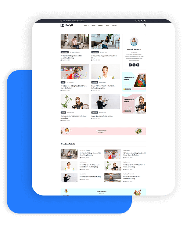 StoryX - News Website Template