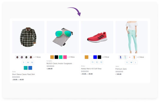 Swatches for Product Catalog