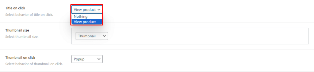 Title on Click behaviors