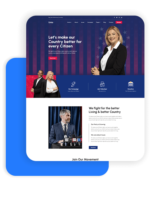 Unio - Political Website Template