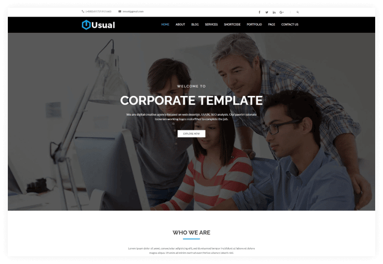 Usual – Corporate Business HTML5 Template