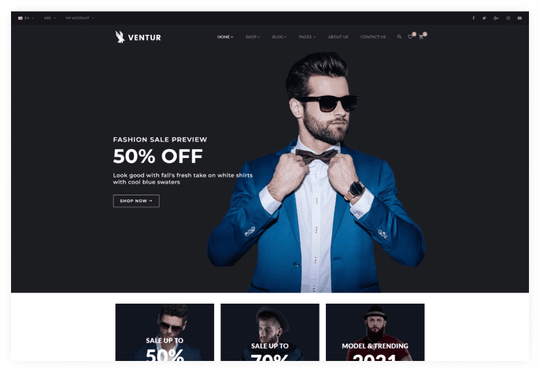 Ventur - Multipurpose eCommerce HTML Template