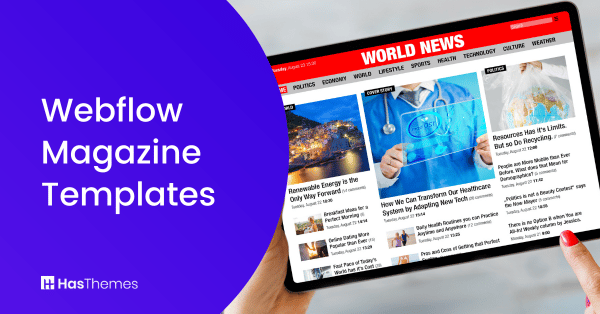 Webflow Magazine Templates