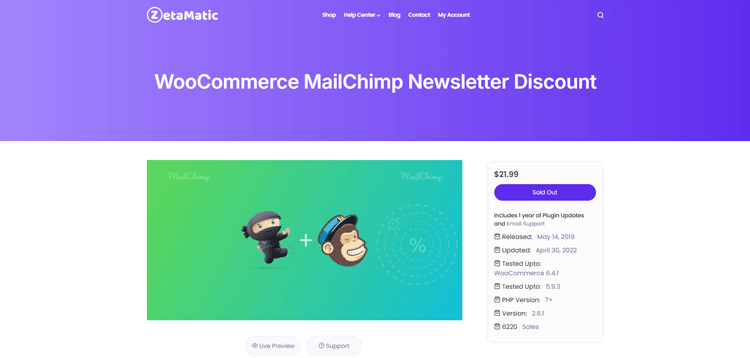 WooCommerce MailChimp Newsletter Discount