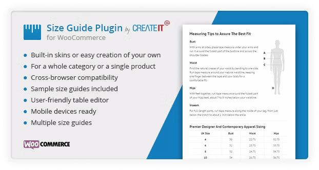 WooCommerce Product Size Guide