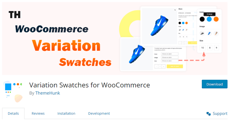 TH Variation Swatches Plugin By ThemeHunk