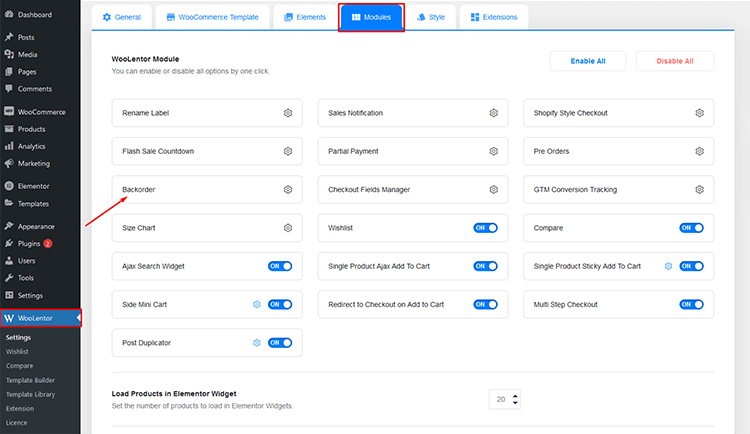 Woolentor - Backorder Module