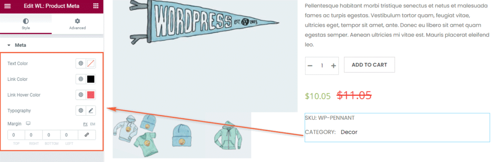 woolentor product meta widget