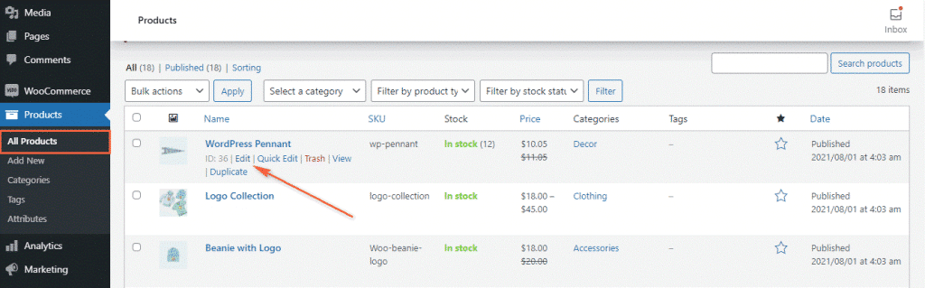 Woolentor specific product edit