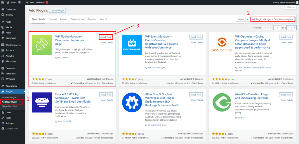 Click on the install now